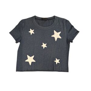 Firehouse Heather Navy Puff star t-shirt girls size XL NWOT